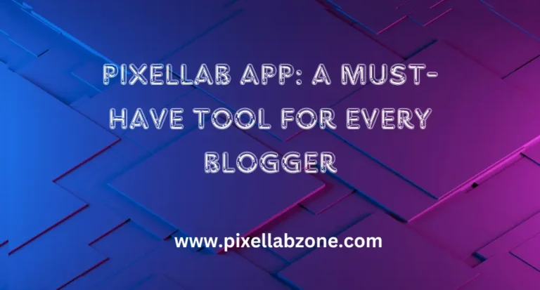 A blogger designing a thumbnail using the Pixellab app on an Android phone.