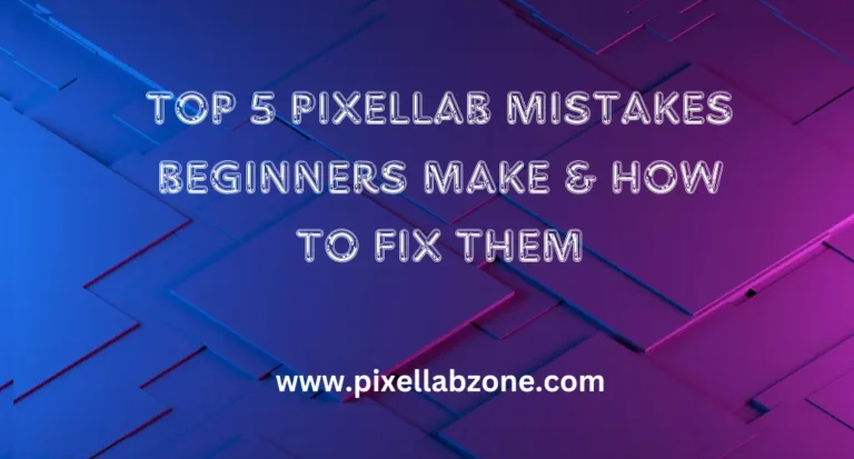 Illustration showing common PixelLab mistakes and fixes for beginners