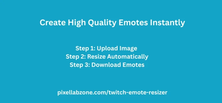 Twitch Emote Resizer tool resizing image into 28x28, 56x56 and 112x112 emote sizes